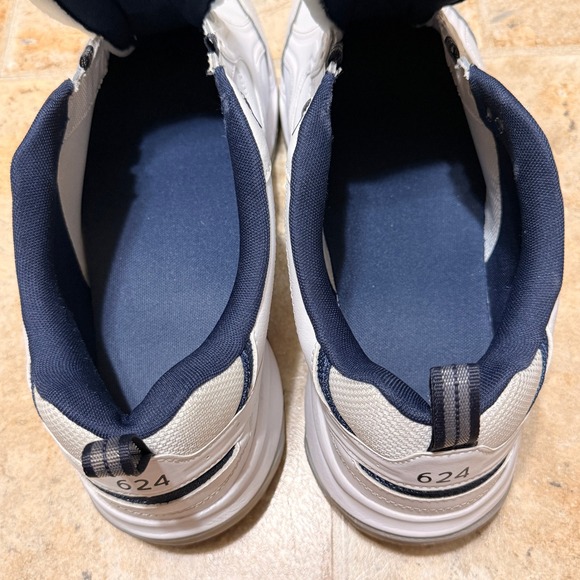 New‎ Balance 624 Mens White Navy Leather Training Shoes Size 16 D Mint Condition main image 7
